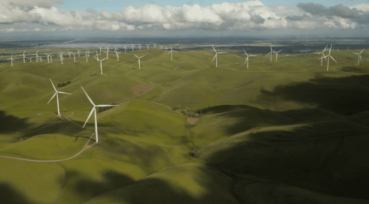 windmills on hills