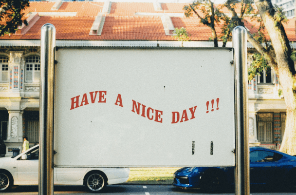 ad copy on a sign