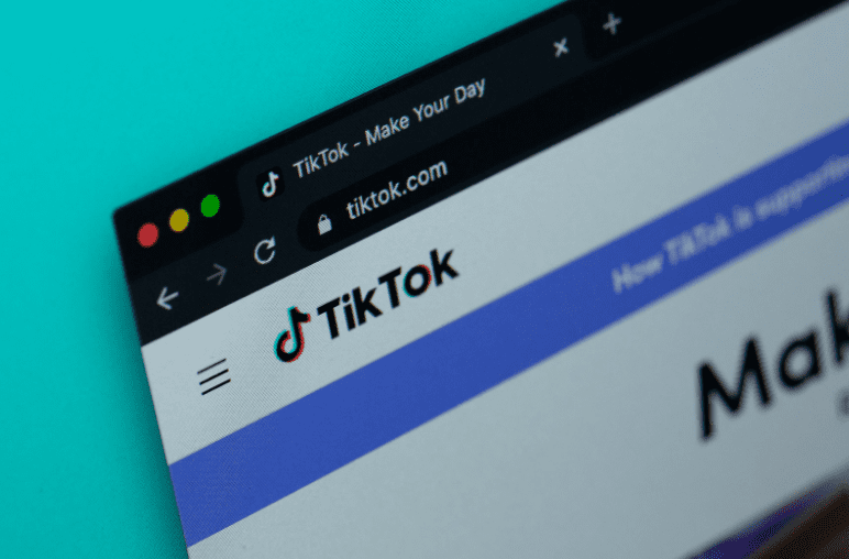 Literal screenshot of a Tiktok on the browser