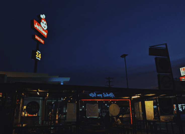 Jollibee in the evening