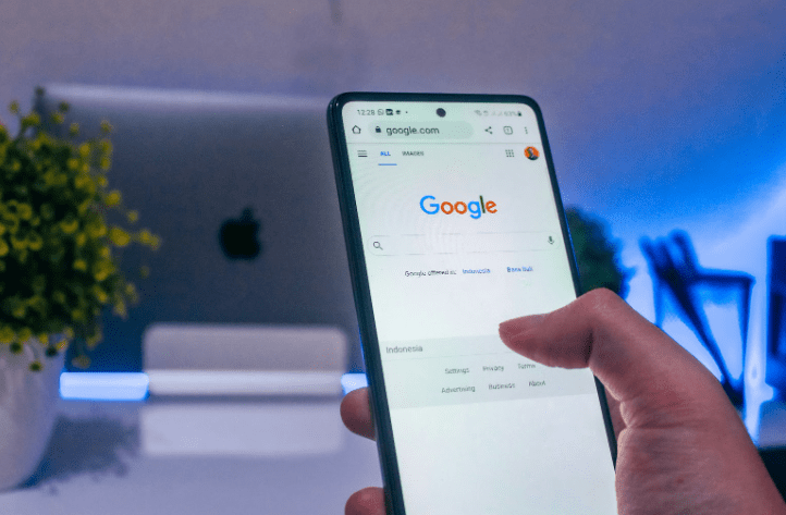 google on a browser on a mobile device